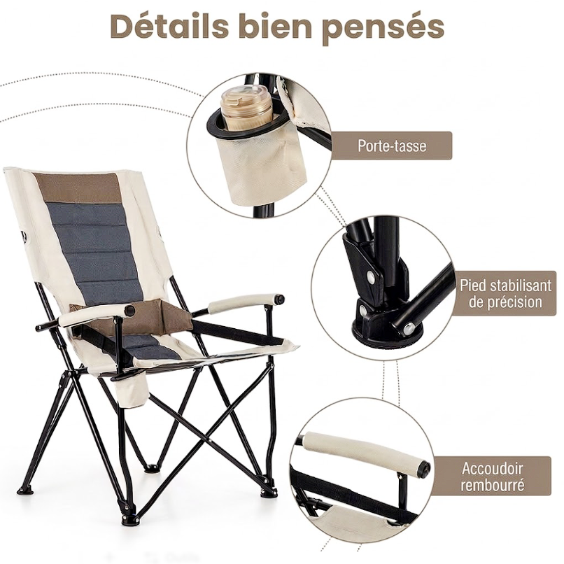 NAIZEA Chaise de patio rembourrée Zero Gravity, chaise longue pliante