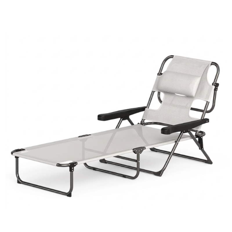 Chaise longue pliante réglable extérieure | SOLYRA