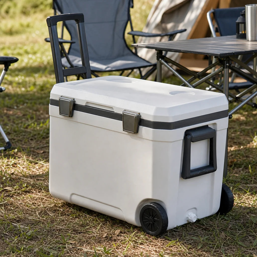 Glacière isotherme 43L sur roulettes avec conservation du froid 60H | FROSTRAK