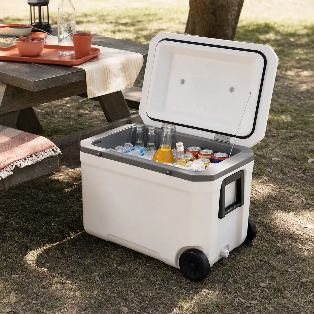 Glacière isotherme 43L sur roulettes avec conservation du froid 60H | FROSTRAK