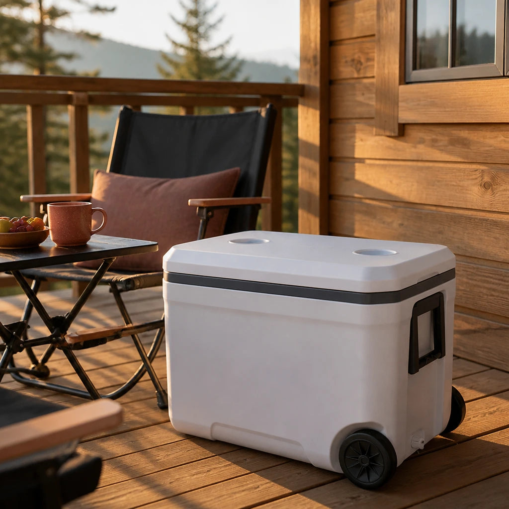 Glacière isotherme 43L sur roulettes avec conservation du froid 60H | FROSTRAK