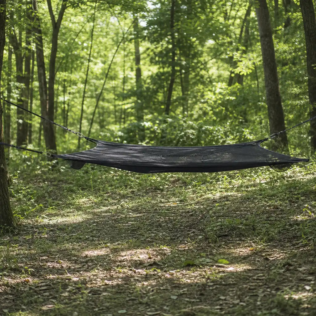 Hamac de camping 4 points anti-retournement avec structure stabilisée | QUADNEST