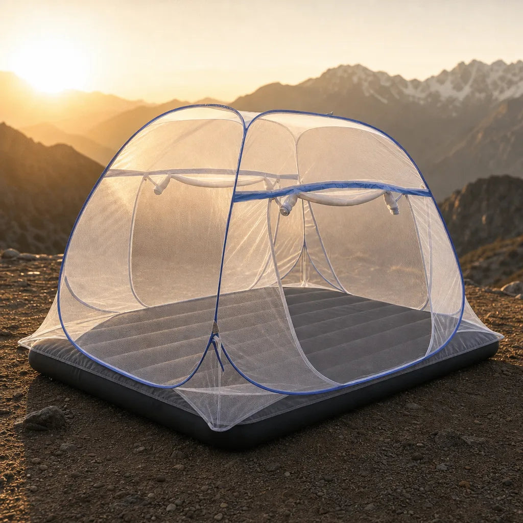 Moustiquaire de lit de camping double avec fermeture zippée | NORDEN