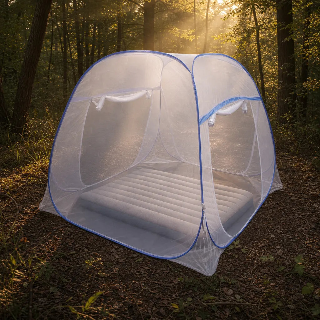 Moustiquaire de lit de camping double avec fermeture zippée | NORDEN