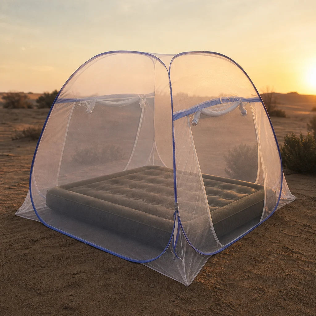 Moustiquaire de lit de camping double avec fermeture zippée | NORDEN