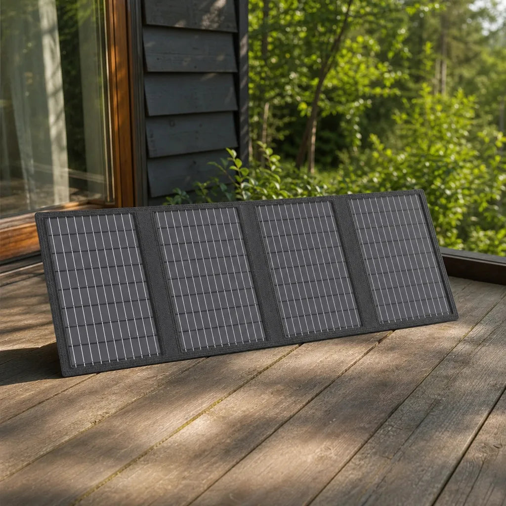 Panneau solaire portable pliable USB-C pour camping et recharge autonome | SOLTREK
