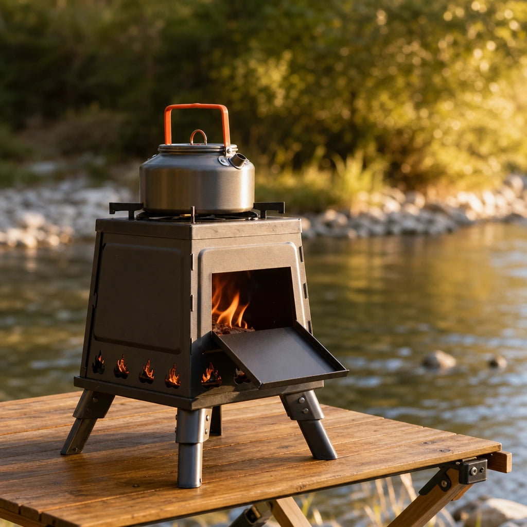 Poêle à bois portable pliable pour camping et bivouac | FYRAN