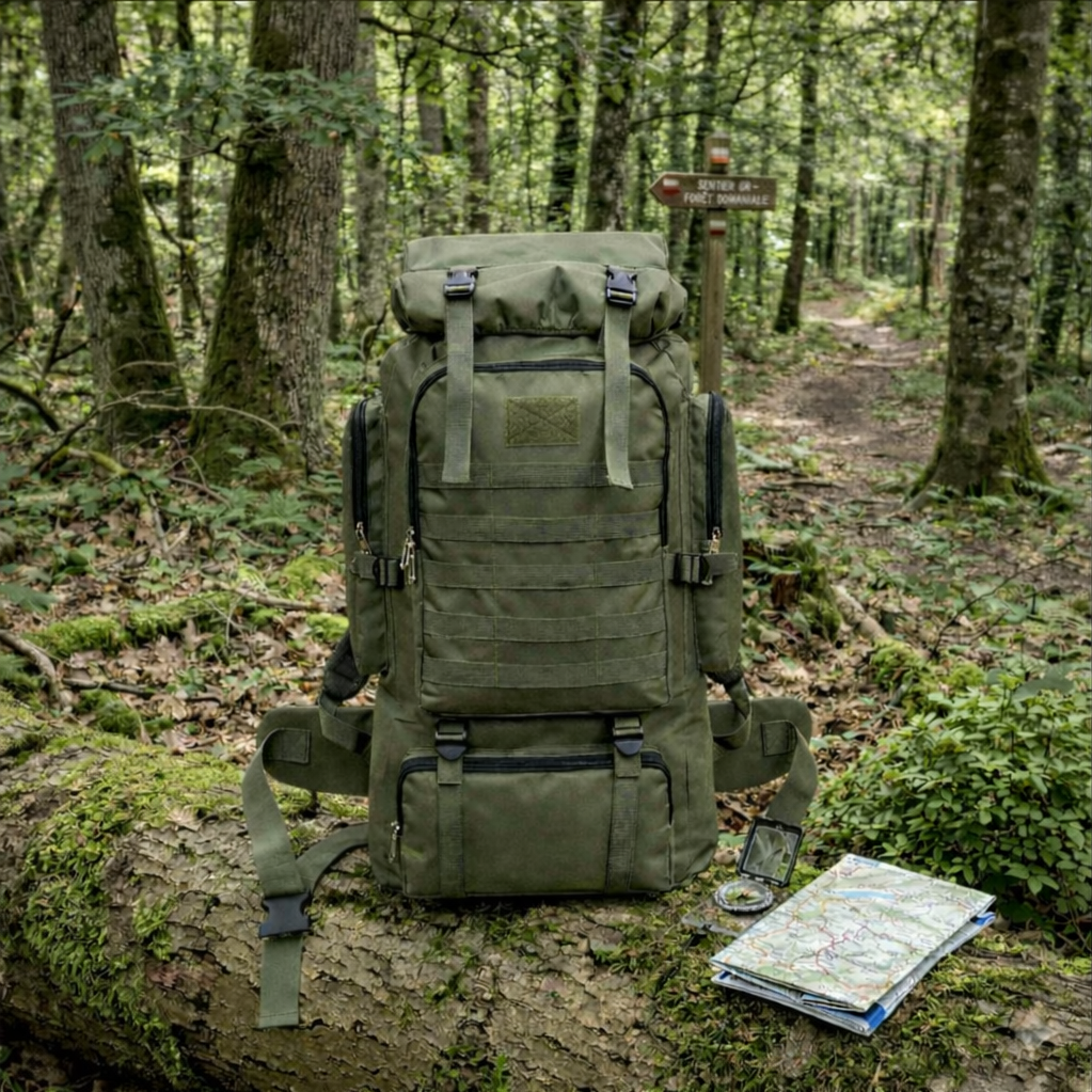 Sac à dos trekking 60L multi-poches grande autonomie | KORVAN