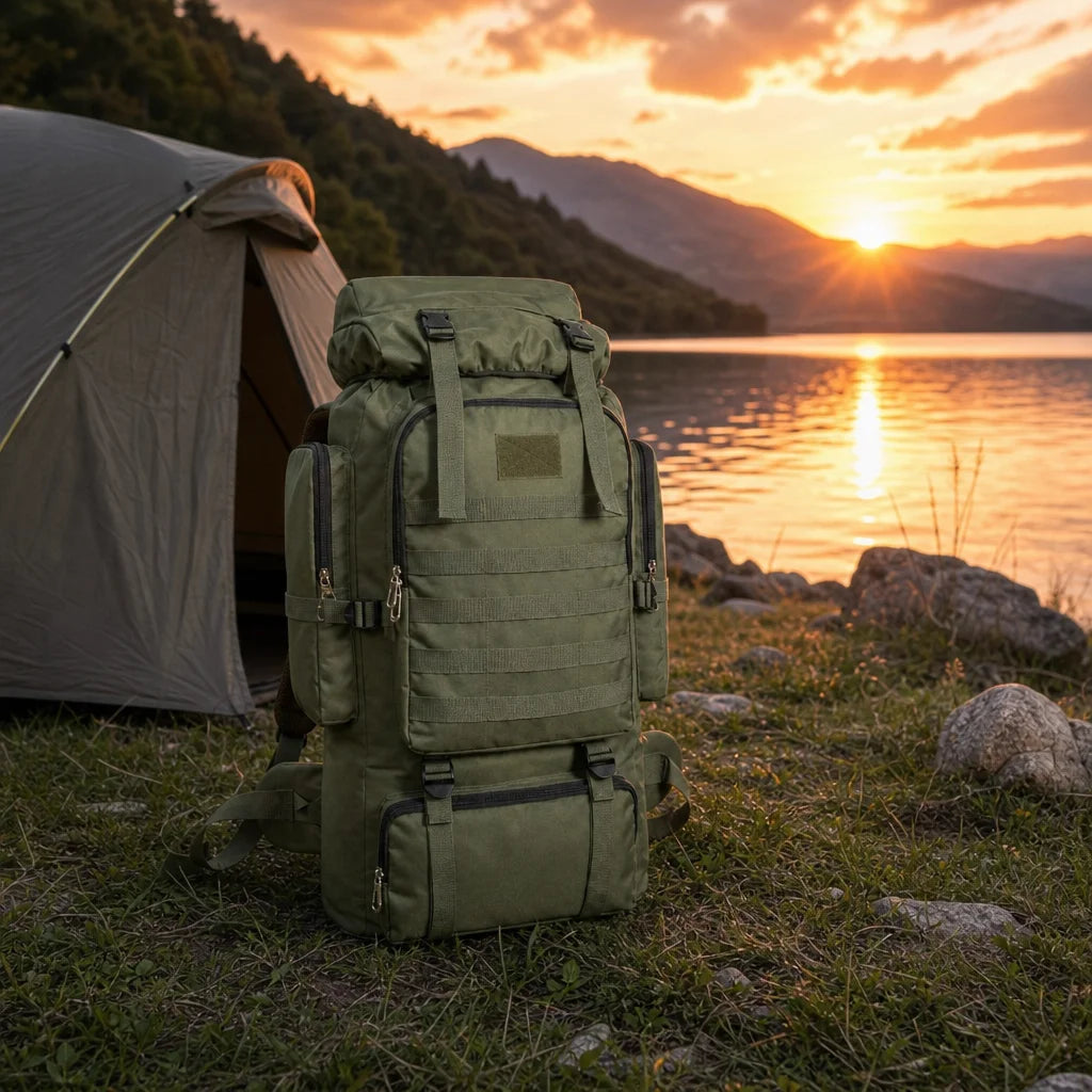 Sac à dos trekking 60L multi-poches grande autonomie | KORVAN