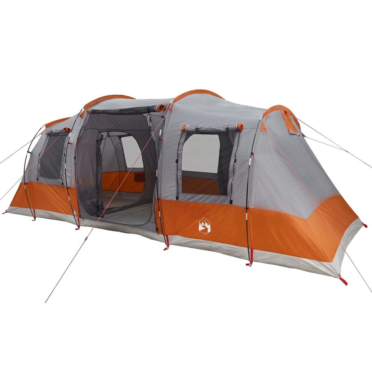 Tente familiale tunnel 6 places imperméable avec 2 chambres séparées orange sable | NORDHAVEN